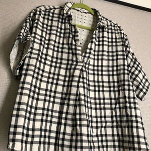 Madewell Boxy Swing Plaid Top